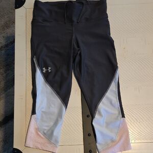 Under Armour Kids' Black and Light Gray Leggings